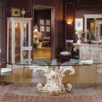 Renato Costa, luxury dining rooms from Spain, classic baroque furniture for dining rooms, stone dining tables, classic chest of drawers and mirror